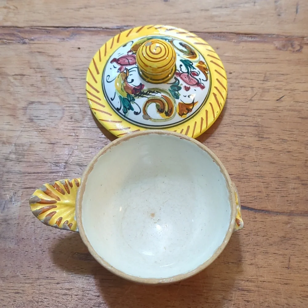 Mid Century Italian Majolica Milk And Sugar - Picture 7 of 15